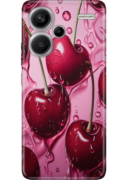 Xiaomi Redmi Note 13 Pro Plus 5g Kılıf Desenli Baskılı Tpu Rubber Kapak Kirazın Dansı