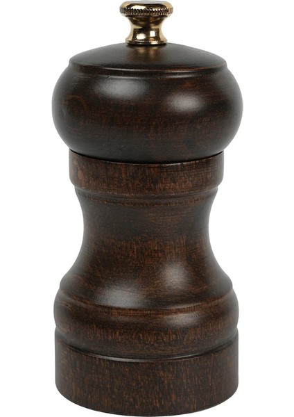 Kahverengi Ahşap Tuz ve Karabiber El Değirmeni Öğütücü Grinder 1 Adet 10 cm