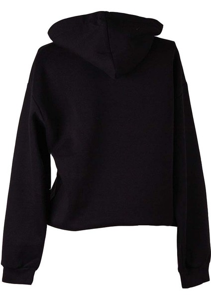 3 Ip Şardonlu Kapüşonlu Siyah Kadın Sweatshirt 26KDT1000009 modelleri