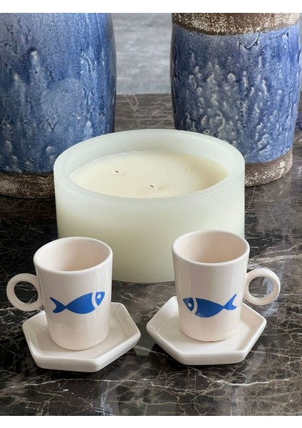 2\'li Balıklı Fincan Seti fiyatları