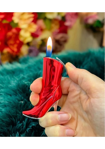 Yeni Sıradışı Topuklu Çizme Görünümlü Kadınlara Özel Çakmak fiyatları