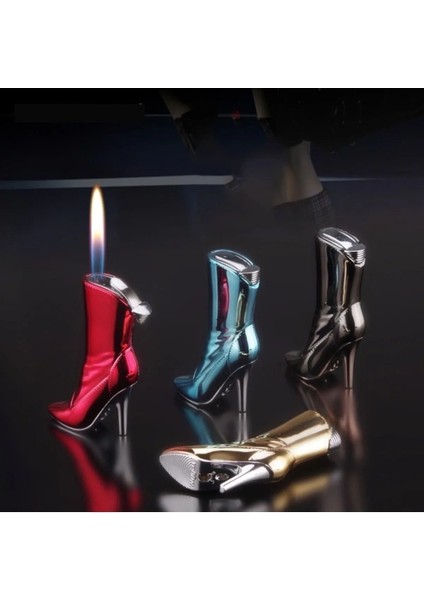 Yeni Sıradışı Topuklu Çizme Görünümlü Kadınlara Özel Çakmak indirimleri