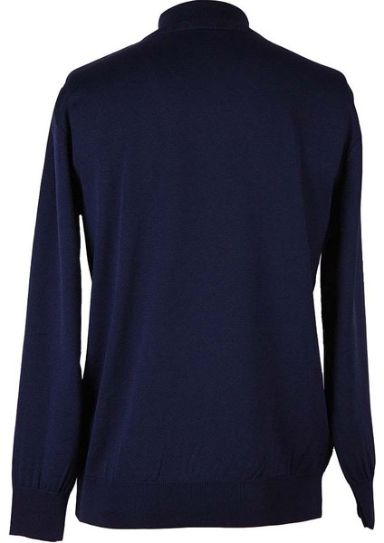 Yarım Fermuarlı Lacivert Erkek Kazak ALP01 modelleri