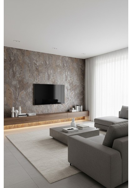 Ithal 16M2 Duvar Kağıdı 3boyutlu Mermer Desen Simli Silinebilir fırsatları