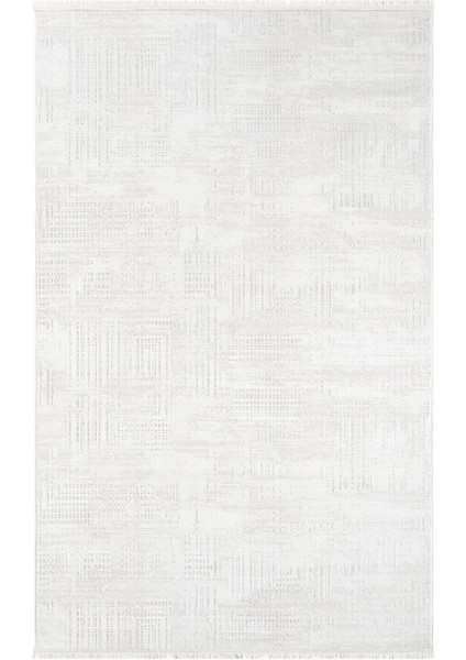 Seyran Halı Sahra 15503 Kemik Akrilik Pamuk Taban Modern Salon Koridor Halısı Yolluk