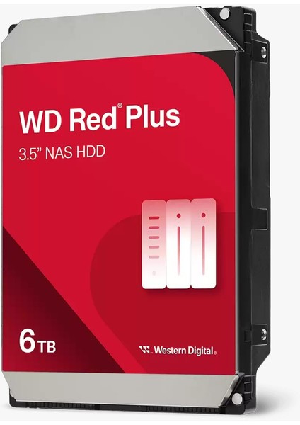 Red Plus 6tb 5400RPM 256MB Sata3 6gbit/sn WD60EFPX Nas HDD