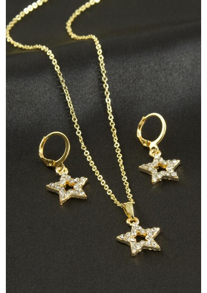 Yıldız Taşlı Set Kolye