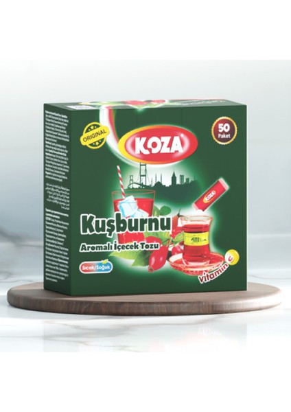 Koza Tek Içimlik Kuşburnu Aromalı Toz Içecek 50'li