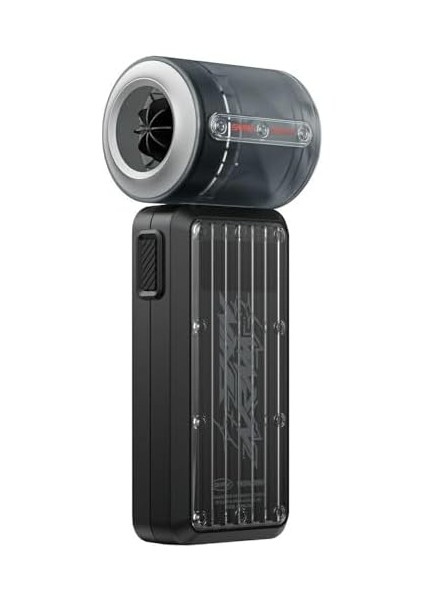 Portatif Soğutucu El Fanı Gyro Serisi Bilek Askı Ipli Dijital LED Göstergeli Siyah modelleri