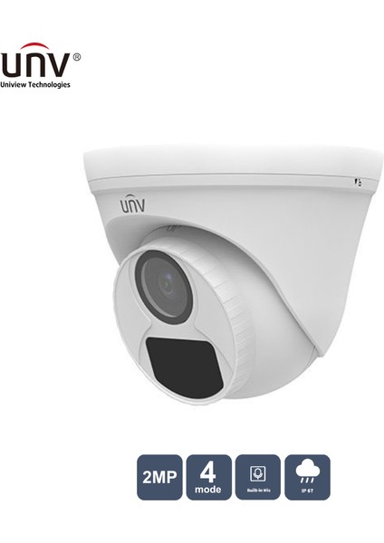 Unıvıew UAC-T112-AF28 2mp 2.8mm 20MT IP67 Ahd Dahili Ses Dome Kamera fiyatları