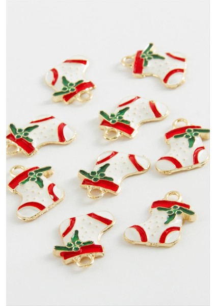 Çorap Yılbaşı Mineli Kolye Ucu 1 Adet