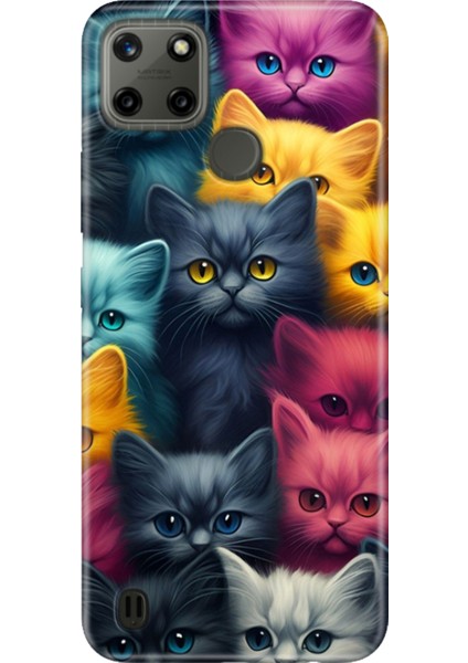 iPhone 7 Plus - 8 Plus Kılıf Desenli Baskılı Tpu Rubber Kapak Kedi Ordusu