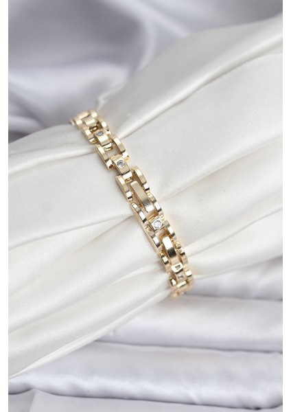 14K Renk Kaplama Zirkon Taşlı cm Kadın Bileklik fiyatları