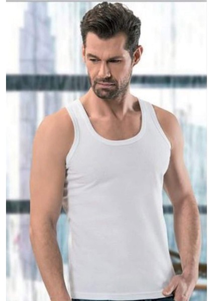 Erkek Ribana Atlet Beyaz - 1104A