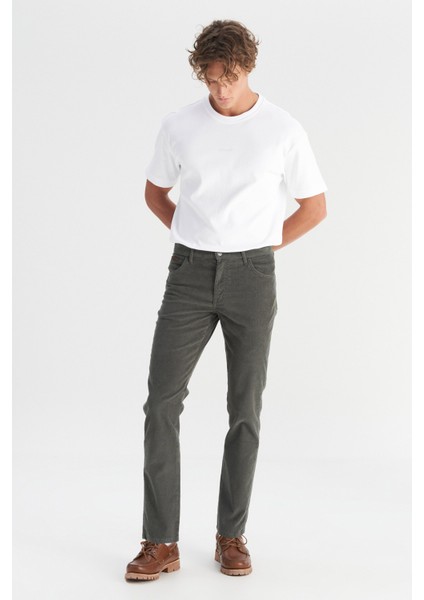 Pamuklu Slim Fit Normal Bel Dar Paça Pantolon Erkek Pantolon MW12SEC 300 fiyatları