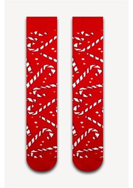 Kırmızı Noel Şekerleme Havlu Çorap