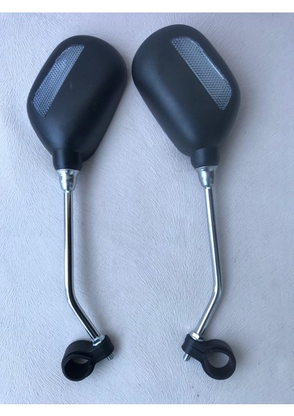 Bisiklet Metal Ayna Takımı (Sağ-Sol) Ayarlanabilir Siyah Reflektörlü - Güvenli Sürüş, Kolay Kurulum - Tüm Bisikletler Uyumlu modelleri