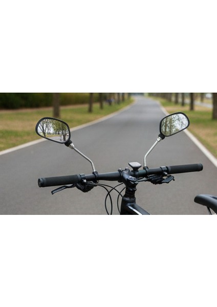 Bisiklet Metal Ayna Takımı (Sağ-Sol) Ayarlanabilir Siyah Reflektörlü - Güvenli Sürüş, Kolay Kurulum - Tüm Bisikletler Uyumlu indirimleri