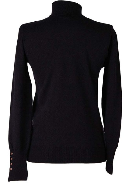 Basic Balıkçı Yaka Siyah Kadın Kazak 26KL71A40022 modelleri