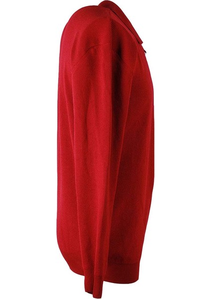 Fermuarlı Polo Bordo Erkek Kazak MMT02 fiyatları