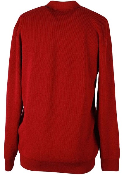 Fermuarlı Polo Bordo Erkek Kazak MMT02 modelleri