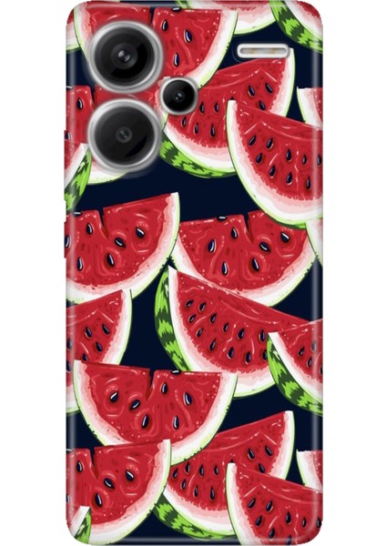 Xiaomi Redmi Note 13 Pro Plus 5g Kılıf Desenli Baskılı Tpu Rubber Kapak Karpuz