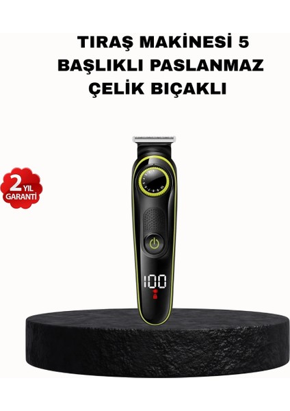 5’i 1 Arada Erkek Bakım Seti Şarjlı Suya Dayanıklı Çok Fonksiyonlu