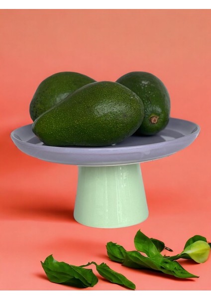 Rengarenk Soft Mor Mint Yeşili Ayaklı Meyvelik Sunum Kasesi Kek Standı