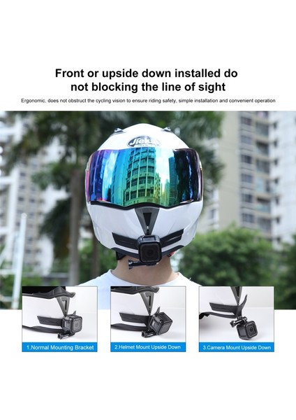 Puluz Motosiklet Kask Çene Telefon ve Aksiyon Kamera Tutucu indirimleri