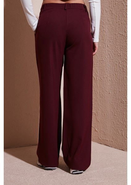 Wide Leg Yüksek Bel Geniş Paça Pantolon Bayan Pantolon 25K0101K1 indirimleri