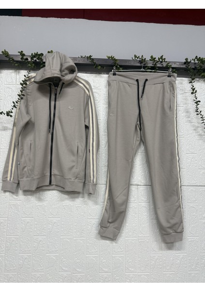 Kolları Şerit Detaylı Kapüşonlu Eşofman Takımı fiyatları
