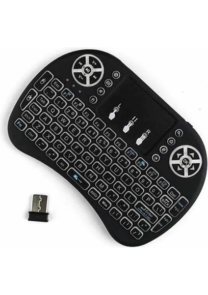 Kablosuz Türkçe Q Klavye Rgb Işıklı Televizyon Ps3 Dokunmatik Mouse