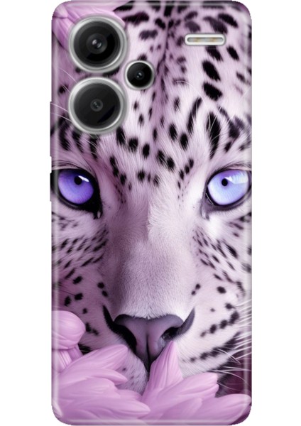 Xiaomi Redmi Note 13 Pro Plus 5g Kılıf Desenli Baskılı Tpu Rubber Kapak Beyaz Kaplan