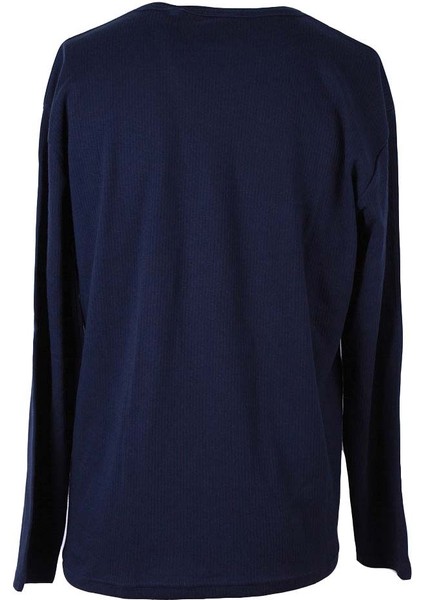 O Yaka Raporlu Interlok Indigo Erkek Sweatshirt 5503 modelleri