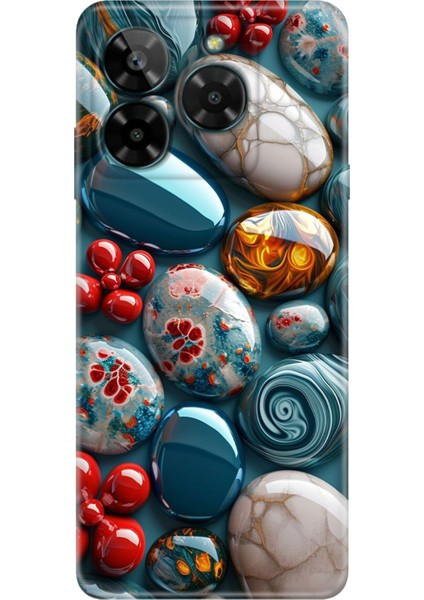 General Mobile Era 50 Kılıf Desenli Baskılı Tpu Rubber Kapak Çakıl Taşları