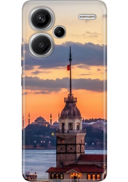 Xiaomi Redmi Note 13 Pro Plus 5g Kılıf Desenli Baskılı Tpu Rubber Kapak Kız Kulesi