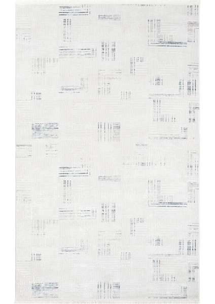 Seyran Halı Sahra 15500 Mavi Akrilik Pamuk Taban Modern Salon Koridor Halısı Yolluk