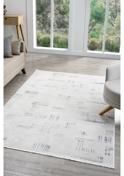 Seyran Halı Sahra 15500 Mavi Akrilik Pamuk Taban Modern Salon Koridor Halısı Yolluk fiyatları