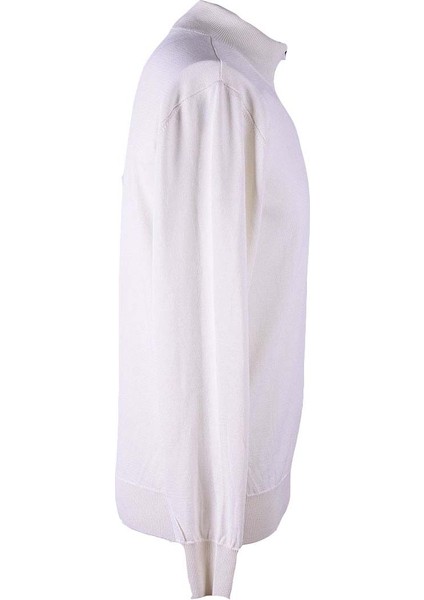 Yarım Fermuarlı Krem Erkek Kazak ALP01 fiyatları