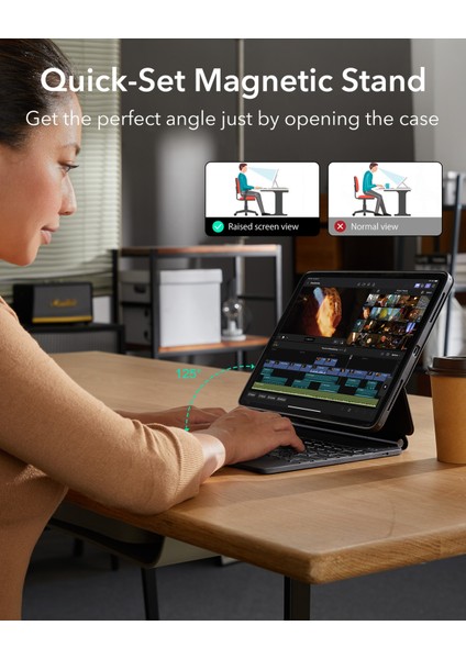 iPad Air 13" (2024) Rebound Manyetik Serisi Klavyeli Kılıf fırsatları