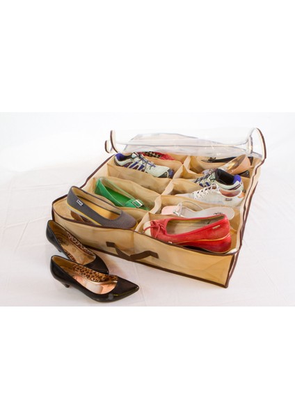 Ayakkabı Saklama Çantası 12 Bölmeli Shoes Under
