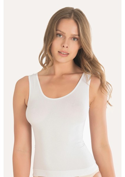 Kalın Askılı Likralı Dikişsiz Kadın Atlet – Yumuşak ve Rahatsız Etmeyen Esnek Kumaş indirimleri