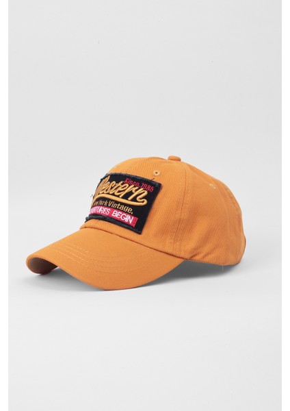 Hardal Siyah Baseball Cap Nakışlı Tasarım Şapka