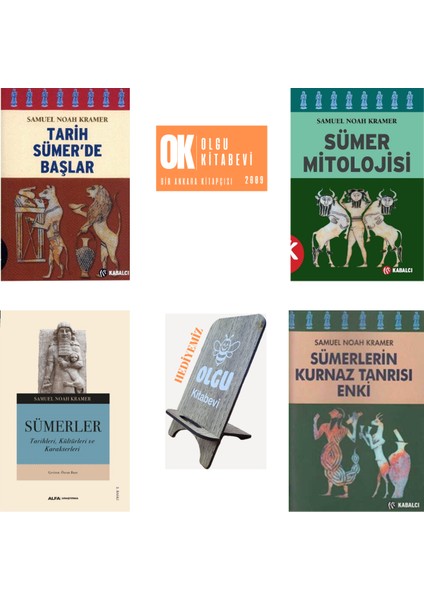 Sümerler - Sümerlerin Kurnaz Tanrısı Enki - Tarih Sümer’de Başlar - Sümer Mitolojisi / 4 Kitap Set