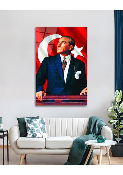 Mustafa Kemal Atatürk Portresi Cam Tablo modelleri