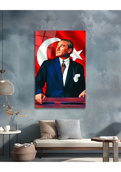 Mustafa Kemal Atatürk Portresi Cam Tablo indirimleri