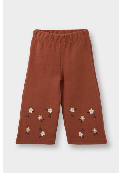 Kız Bebek Wide Leg Beli Lastikli Çiçekli Pantolon G6842A525CW