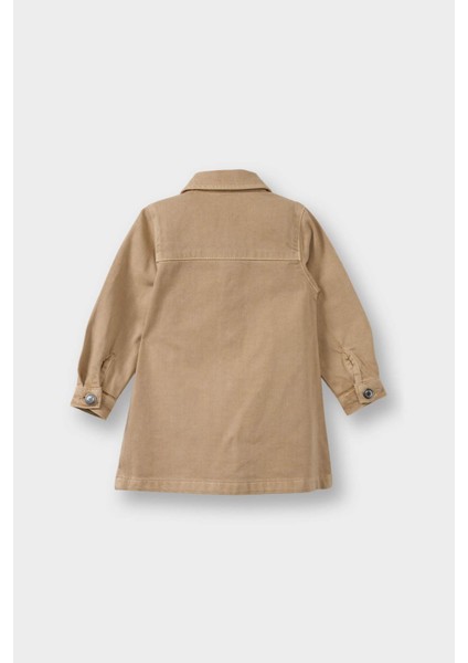 Kız Bebek Çiçekli Uzun Kollu Jean Elbise G7610A525AU modelleri