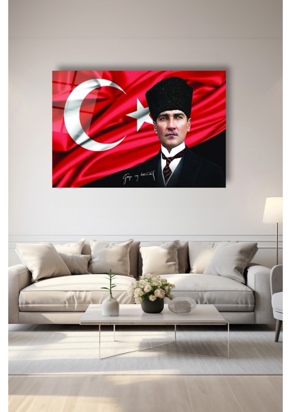 Atatürk Yüz Portresi Cam Tablo indirimleri