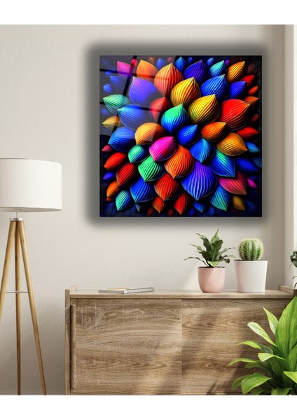 Rengarenk Desenler Cam Tablo fırsatları